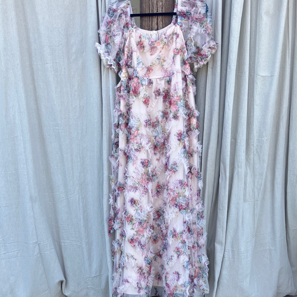 Floral Ruffle Maternity Dress